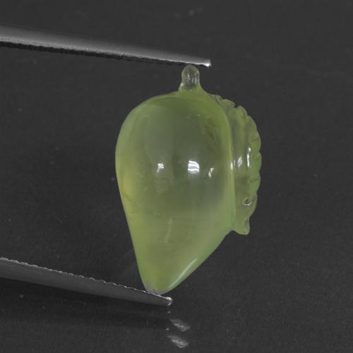 Lime Green Prehnite Gem - 12.8ct Carved Fruit (ID: 418421)