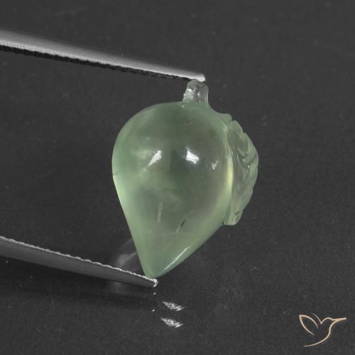9.98ct Natural Light Pear Green Prehnite, Fancy, Translucent