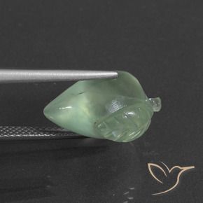Prehnite Gemstone in 16.7 x 12 mm Size for Sale, Prehnite Stone in Light Pear Green Color