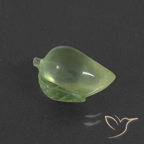 8.59 ct Green Prehnite Stone, Natural Prehnite in Carved Fruit Shape for Sale
