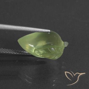 Prehnite Gemstone in 16.1 x 11 mm Size for Sale, Prehnite Stone in Medium Green Color