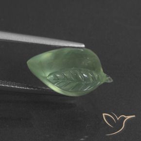 Prehnite Gemstone in 16.3 x 11.3 mm Size for Sale, Prehnite Stone in Pear Green Color
