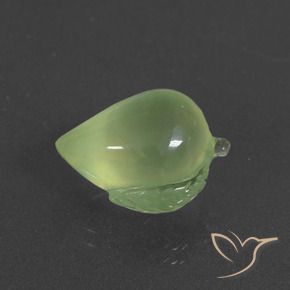 10.93 ct Green Prehnite Stone, Natural Prehnite in Carved Fruit Shape for Sale