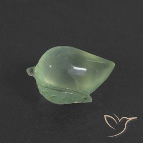 8.66 ct Green Prehnite Stone, Natural Prehnite in Carved Fruit Shape for Sale