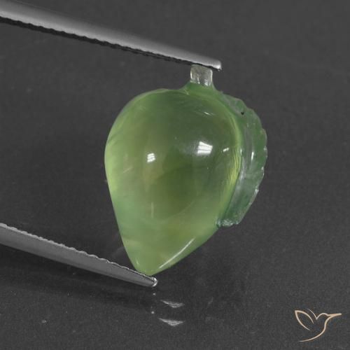 11.03ct Natural Medium Green Prehnite, Fancy, Translucent