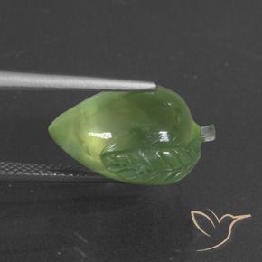 Prehnite Gemstone in 16 x 12 mm (calibrated) Size for Sale, Prehnite Stone in Medium Green Color