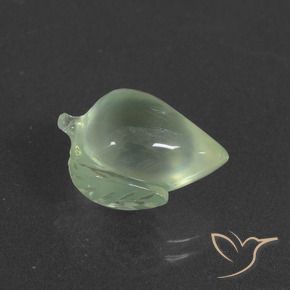 8.86 ct Green Prehnite Stone, Natural Prehnite in Carved Fruit Shape for Sale
