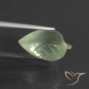 Prehnite Gemstone in 15.9 x 11.2 mm Size for Sale, Prehnite Stone in Light Yellow Green Color