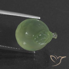 Prehnite Gemstone in 15 x 13.2 mm Size for Sale, Prehnite Stone in Yellowish Green Color