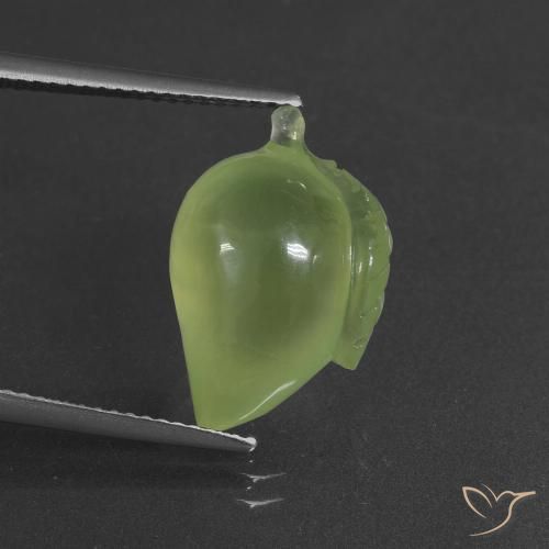 10.63ct Natural Yellowish Green Prehnite, Fancy, Translucent
