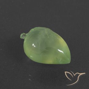 16.61 ct Green Prehnite Stone, Natural Prehnite in Carved Fruit Shape for Sale