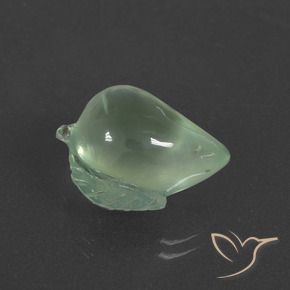 11.81 ct Green Prehnite Stone, Natural Prehnite in Carved Fruit Shape for Sale
