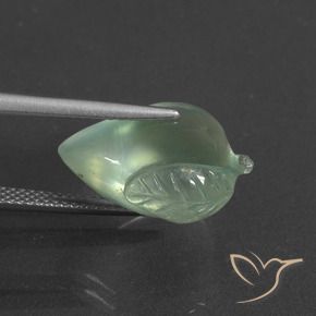 Prehnite Gemstone in 17.2 x 12.7 mm Size for Sale, Prehnite Stone in Light Green Color