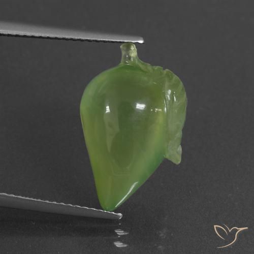 11.58ct Natural Medium Green Prehnite, Fancy, Translucent