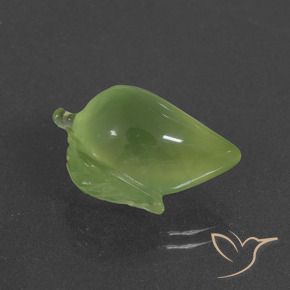 11.58 ct Green Prehnite Stone, Natural Prehnite in Carved Fruit Shape for Sale