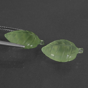 Prehnite Gemstone in 16.3 x 10.8 mm Size for Sale, Prehnite Stone in Green Color