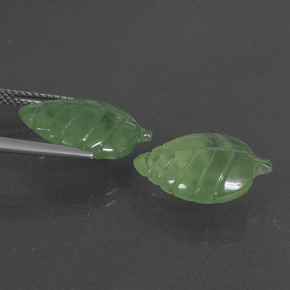 Prehnite Gemstone in 16.6 x 11 mm Size for Sale, Prehnite Stone in Green Color