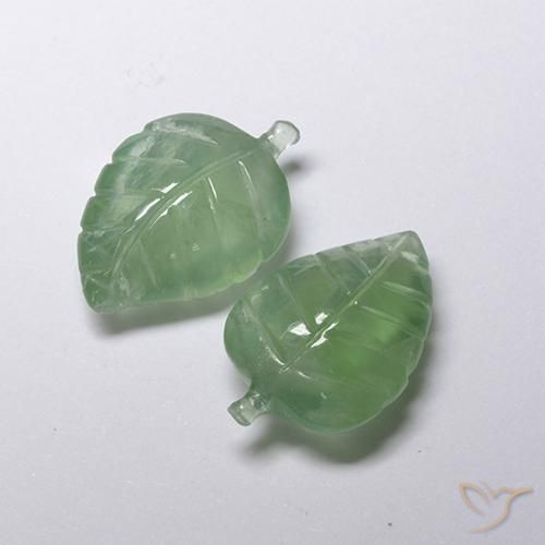 Prehnite Gemstones in 16.4 x 11.3 mm Size for Sale, Prehnite Stones in Light Green Color