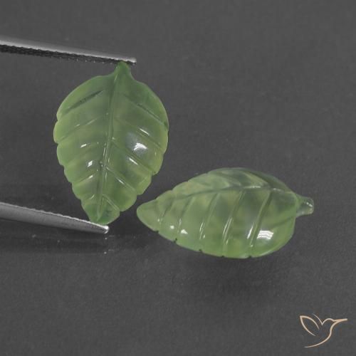 13.24 ct Carved Prehnite, 17.2 x 11.3 mm From South Africa, Photo A