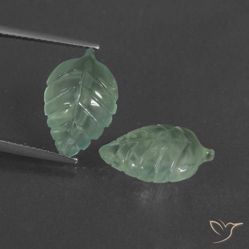 9.04 ct Carved Prehnite, 15.1 x 9.9 mm From South Africa, Photo A