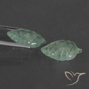 Prehnite Gemstones in 15 x 10 mm (calibrated) Size for Sale, Prehnite Stones in Light Yellow Green Color