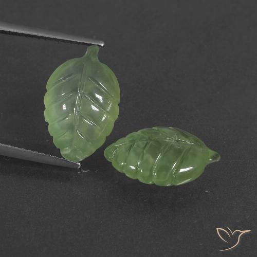 9.72 ct Carved Prehnite, 15.6 x 9.8 mm From South Africa, Photo A