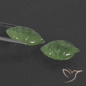 Prehnite Gemstones in 15.6 x 9.8 mm Size for Sale, Prehnite Stones in Pear Green Color