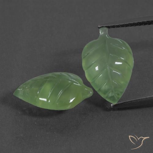 8.07 ct Carved Prehnite, 14.4 x 9.3 mm From South Africa, Photo A