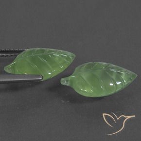 Prehnite Gemstones in 14 x 9 mm (calibrated) Size for Sale, Prehnite Stones in Pear Green Color
