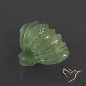 8.73 ct Green Prehnite Stone, Natural Prehnite in Carved Fruit Shape for Sale