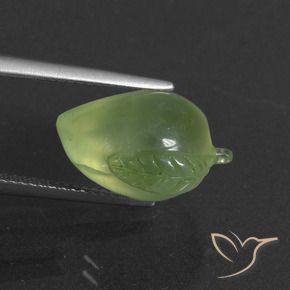 Prehnite Gemstone in 16 x 12 mm (calibrated) Size for Sale, Prehnite Stone in Yellowish Green Color