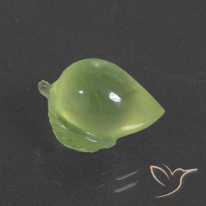 9.94 ct Green Prehnite Stone, Natural Prehnite in Carved Fruit Shape for Sale