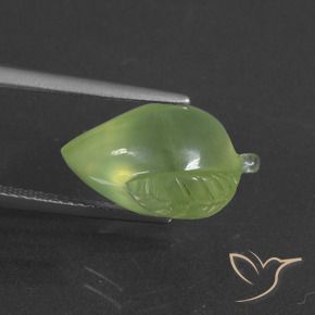 Prehnite Gemstone in 16 x 12 mm (calibrated) Size for Sale, Prehnite Stone in Yellowish Green Color