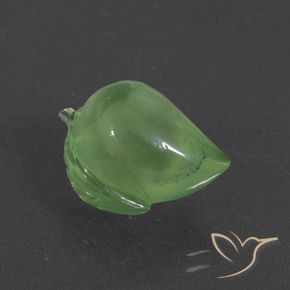 12.76 ct Green Prehnite Stone, Natural Prehnite in Carved Fruit Shape for Sale
