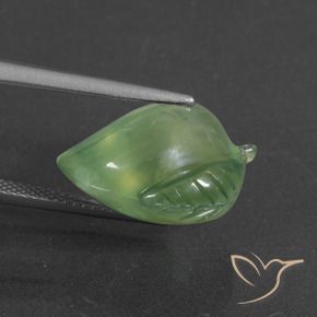 Prehnite Gemstone in 18 x 13 mm (calibrated) Size for Sale, Prehnite Stone in Yellowish Green Color