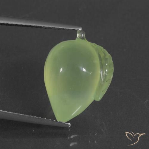 12.94ct Natural Yellowish Green Prehnite, Fancy, Translucent