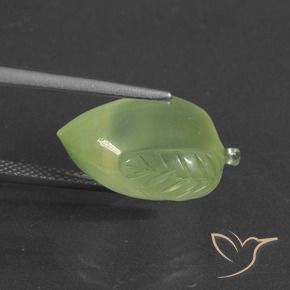 Prehnite Gemstone in 18 x 13 mm (calibrated) Size for Sale, Prehnite Stone in Yellowish Green Color
