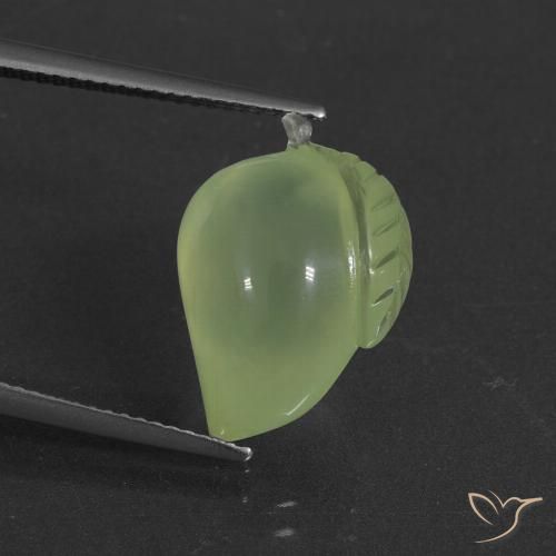 12.21ct Natural Pale Pear Green Prehnite, Fancy, Translucent