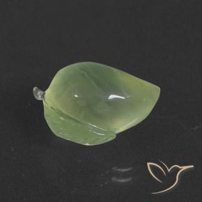 12.21 ct Green Prehnite Stone, Natural Prehnite in Carved Fruit Shape for Sale