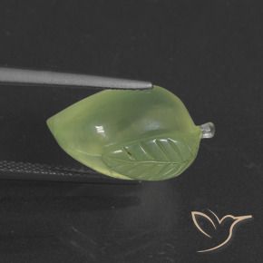 Prehnite Gemstone in 17.6 x 12.3 mm Size for Sale, Prehnite Stone in Pale Pear Green Color