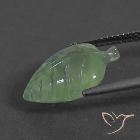 Prehnite Gemstone in 15.9 x 10.4 mm Size for Sale, Prehnite Stone in Warm Green Color
