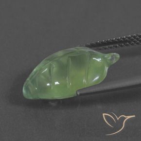 Prehnite Gemstone in 15.7 x 11 mm Size for Sale, Prehnite Stone in Pale Pear Green Color