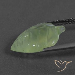 Prehnite Gemstone in 16.8 x 12.1 mm Size for Sale, Prehnite Stone in Pale Pear Green Color