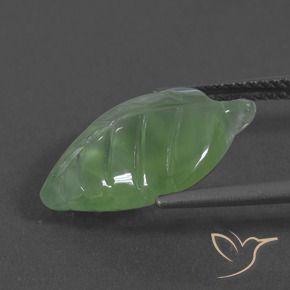 Prehnite Gemstone in 17.2 x 11.3 mm Size for Sale, Prehnite Stone in Pear Green Color