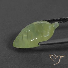 Prehnite Gemstone in 16 x 11 mm Size for Sale, Prehnite Stone in Lime Green Color