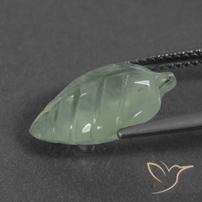 Prehnite Gemstone in 15.4 x 11.3 mm Size for Sale, Prehnite Stone in Light Yellow Green Color