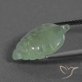 Prehnite Gemstone in 16.9 x 10.5 mm Size for Sale, Prehnite Stone in Light Pear Green Color