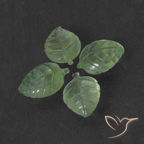 Prehnite Gemstones in 16.9 x 12.5 mm Size for Sale, Prehnite Stones in Lime Green Color