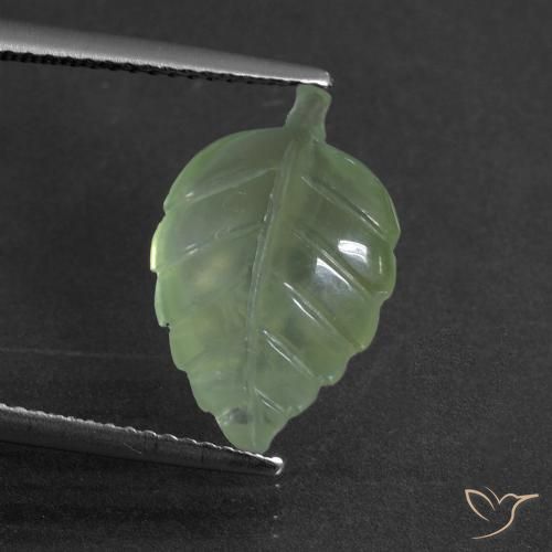 5.15ct Natural Pale Pear Green Prehnite, Fancy, Translucent