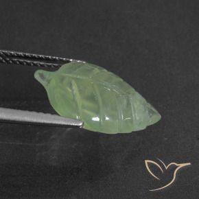 Prehnite Gemstone in 16.3 x 10.7 mm Size for Sale, Prehnite Stone in Pale Pear Green Color